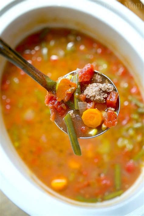 crock pot hamburger vegetable soup recipe